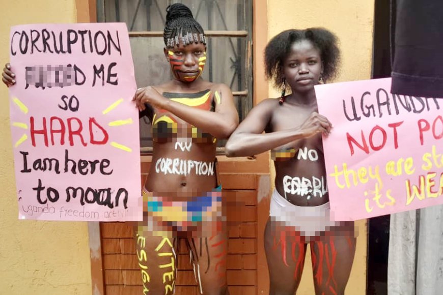 Shock as Protestors March Naked to Uganda Parliament