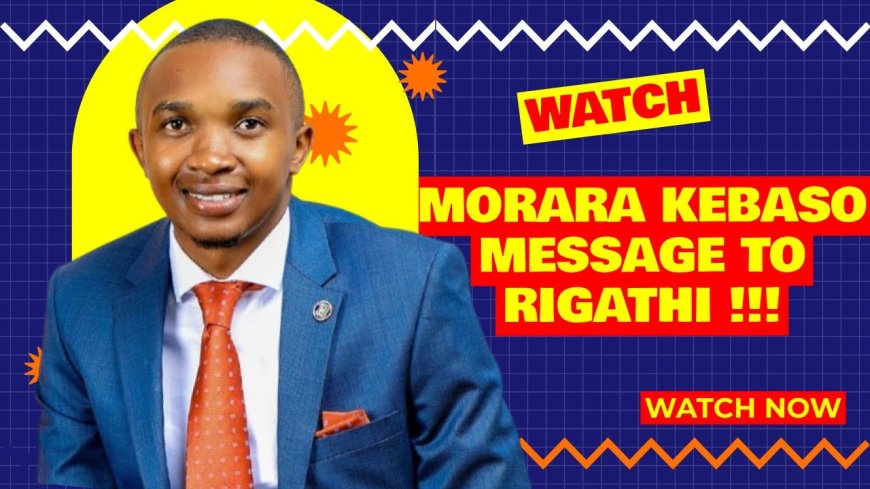 MORARA KEBASO JOINS GACHAGUA IN THE LAST MINUTE!